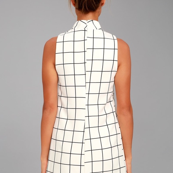 Lulus Grid Print Dress - Picture 4 of 6